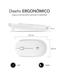 Teclado y Ratón Subblim Combo Business Slim Silencioso Inalámbrico, Bl 2