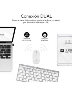 Teclado y Ratón Inalámbrico Subblim OCO010 Combo Multidispositivo Comp 2