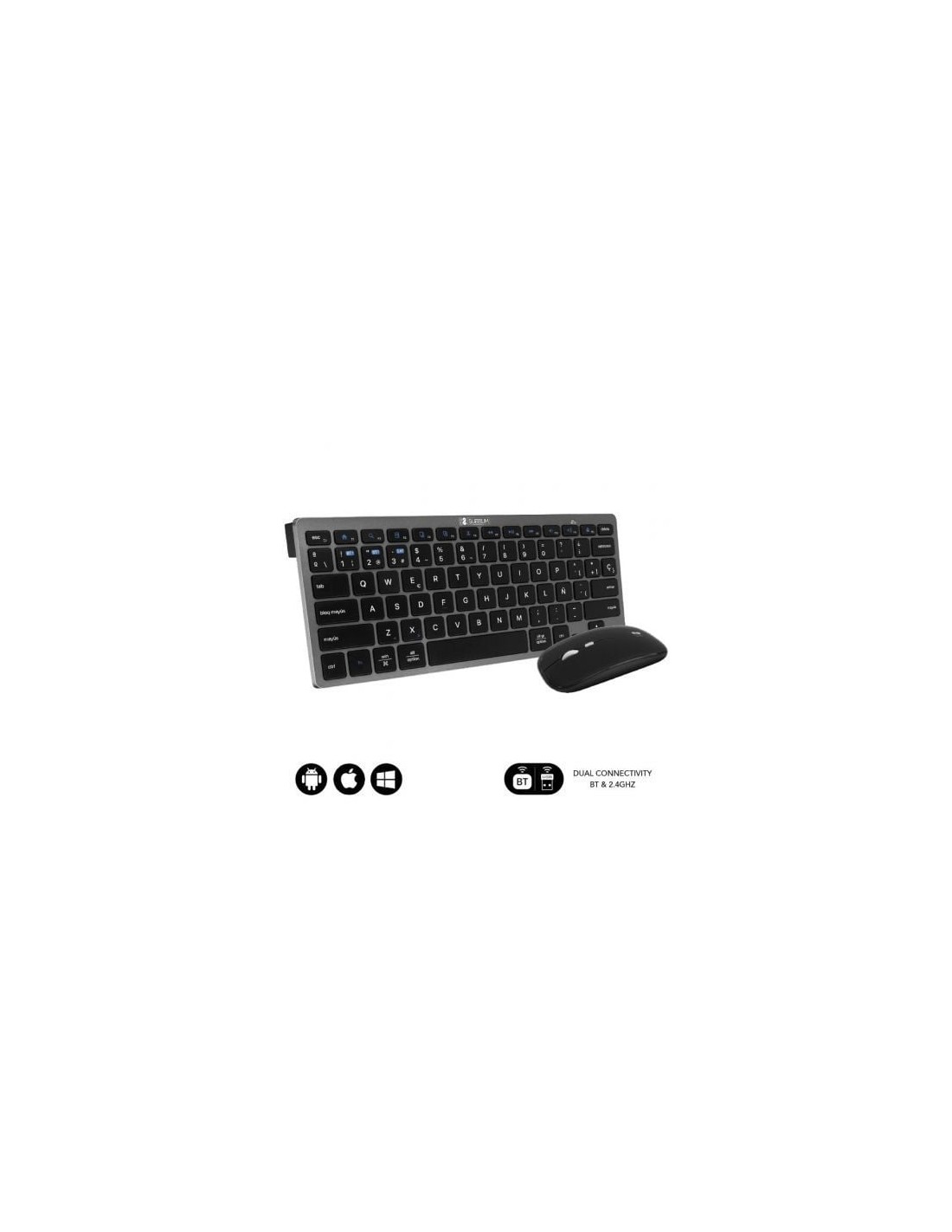Teclado y Ratón Inalámbrico Subblim OCO020 Combo Multidispositivo Comp