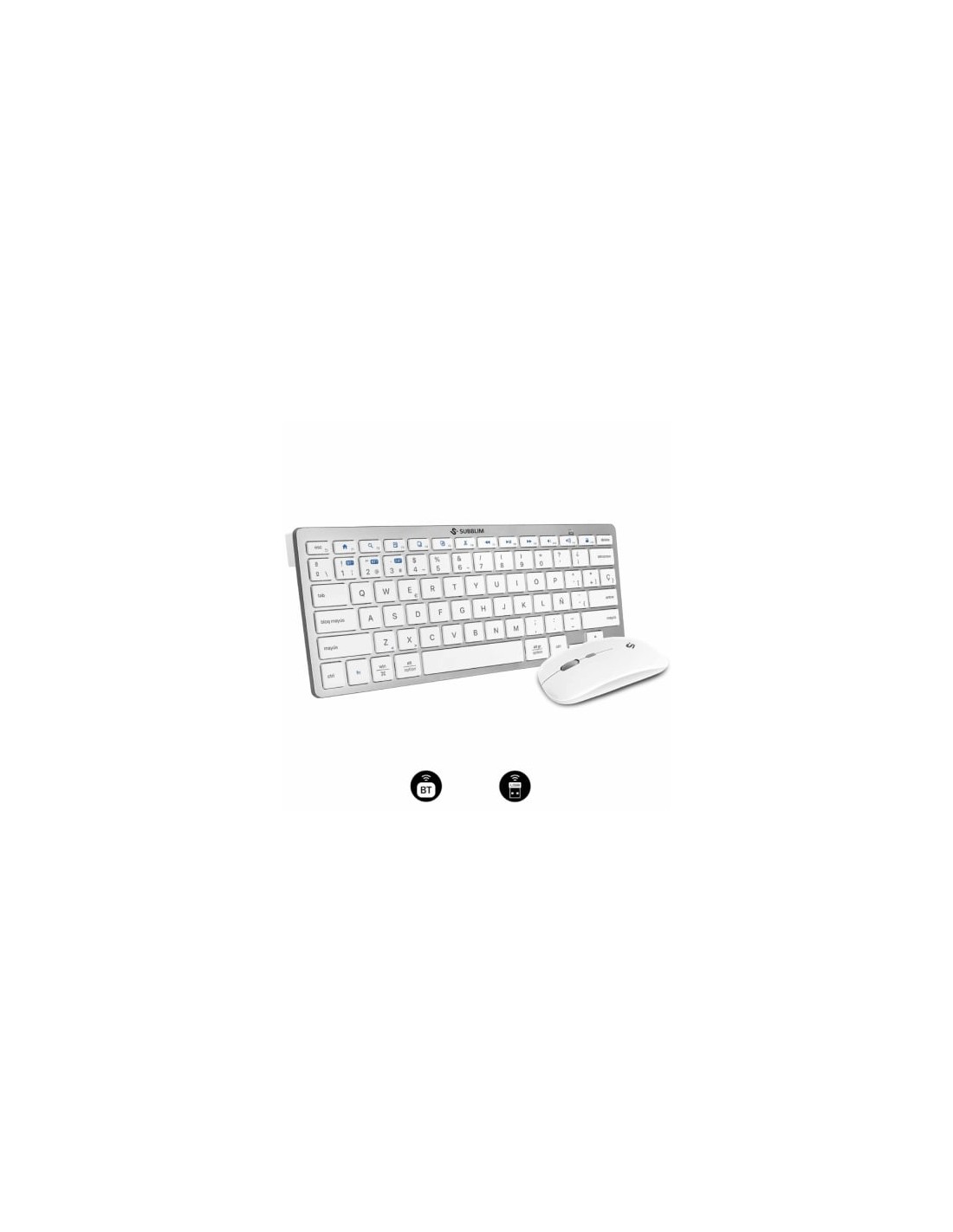 Teclado y Ratón Inalámbrico Subblim OCO015 Combo Multidispositivo Comp