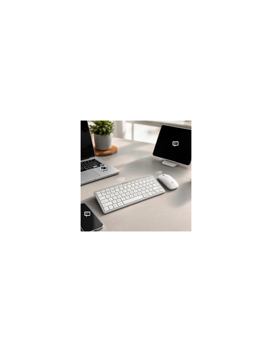 Teclado y Ratón Inalámbrico Subblim OCO015 Combo Multidispositivo Comp