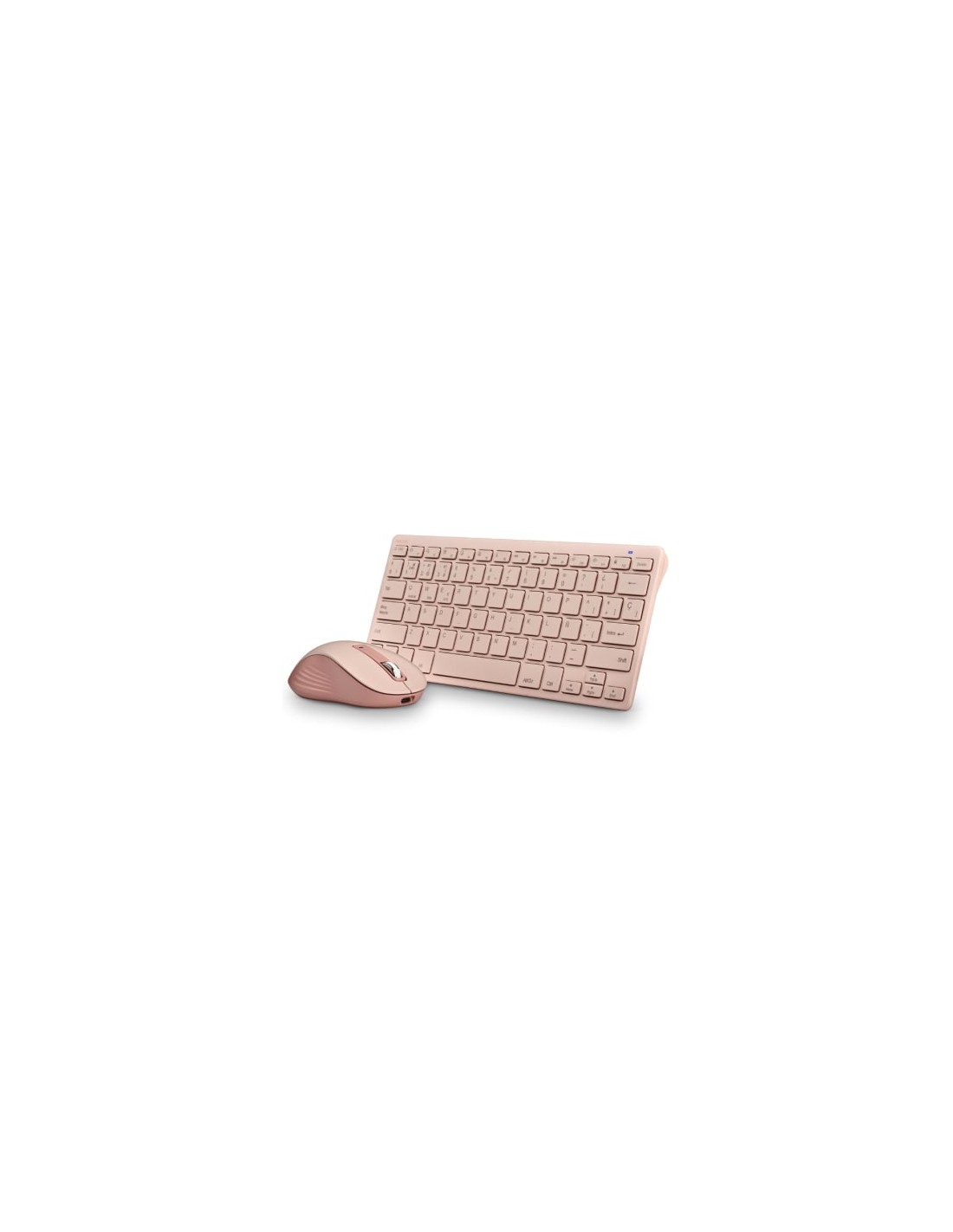 Teclado y Ratón Inalámbricos NGS Fantasy Kit, Rosa, Frances
