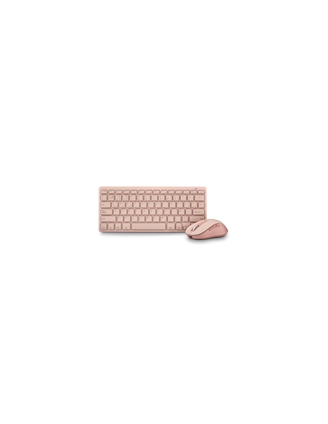 Teclado y Ratón Inalámbricos NGS Fantasy Kit, Rosa, Frances
