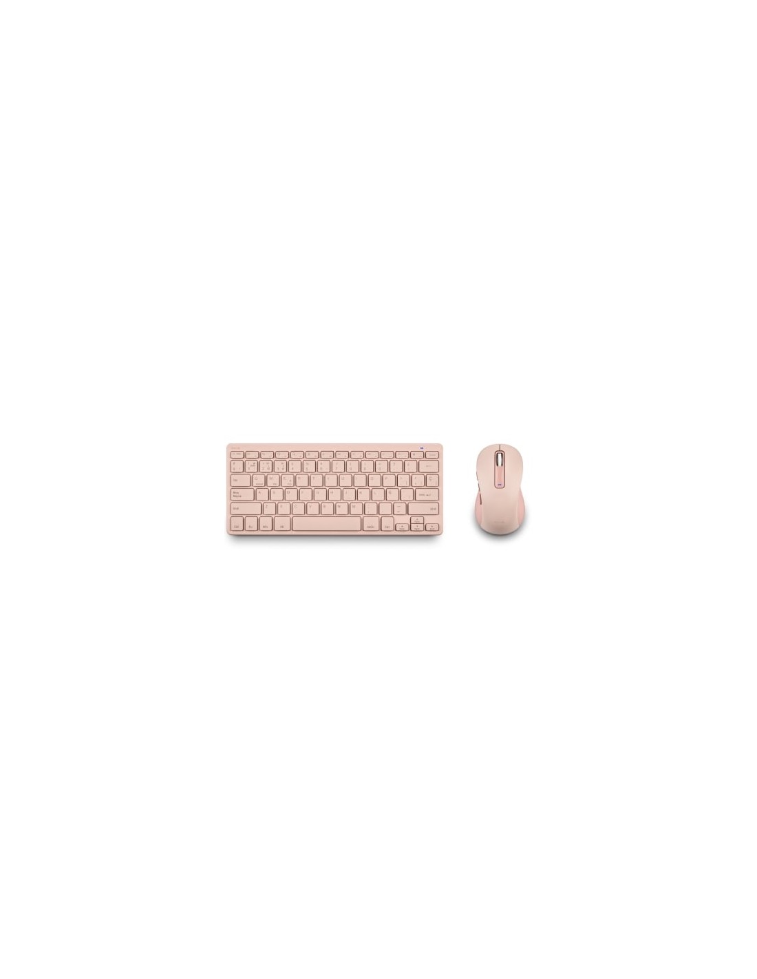 Teclado y Ratón Inalámbricos NGS Fantasy Kit, Rosa, Frances