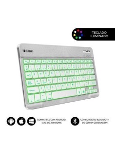 Teclado Compacto Inalámbrico Subblim Smart Backlit, Plata