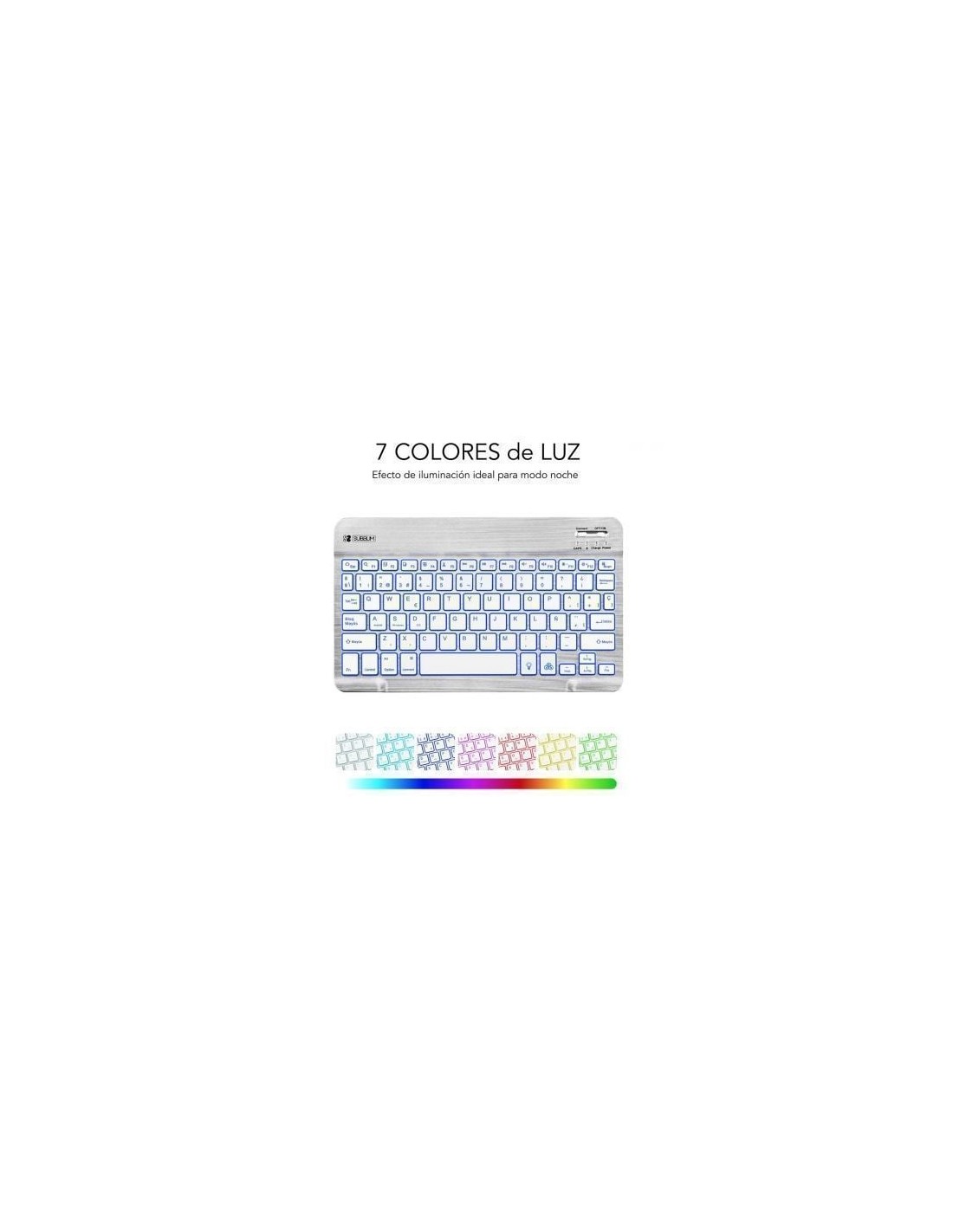 Teclado Compacto Inalámbrico Subblim Smart Backlit, Plata