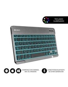 Teclado Compacto Inalámbrico Subblim Smart Backlit, Gris