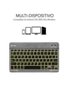 Teclado Compacto Inalámbrico Subblim Smart Backlit, Gris 2