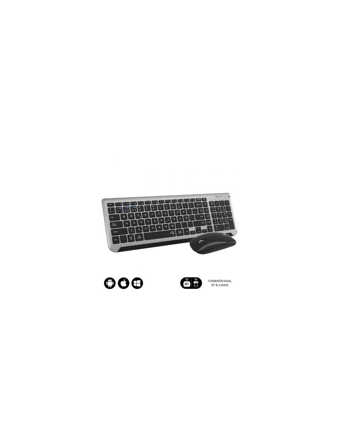 Teclado y Ratón Inalámbrico Subblim Combo Dual Prestige Extendido