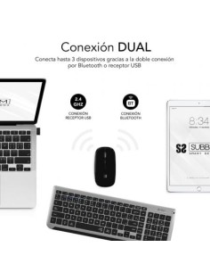 Teclado y Ratón Inalámbrico Subblim Combo Dual Prestige Extendido 2