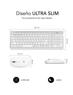 Teclado y Ratón Inalámbrico Subblim Combo Dual Prestige Extendido, Bla 2
