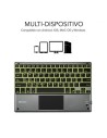 Teclado Compacto Inalámbrico Subblim Touchpad Smart Blacklit, Gris