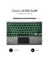 Teclado Compacto Inalámbrico Subblim Touchpad Smart Blacklit, Gris