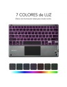 Teclado Compacto Inalámbrico Subblim Touchpad Smart Blacklit, Gris