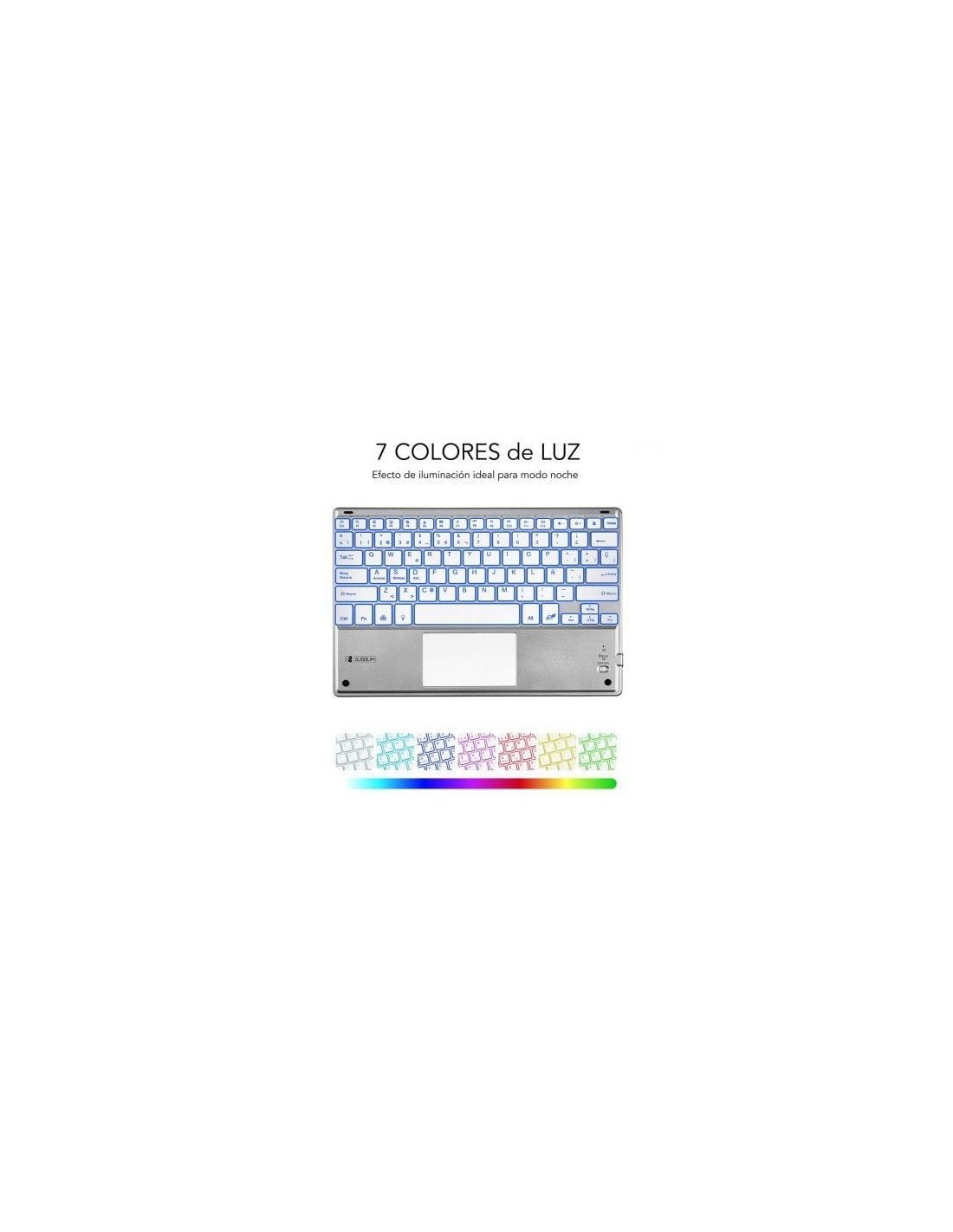Teclado Compacto Inalámbrico Subblim SMBT50, Plata | El Ocio Virtual