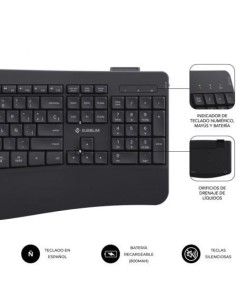 Teclado y Ratón Inalámbrico Subblim Combo Dual Office Prowave, Negro 2