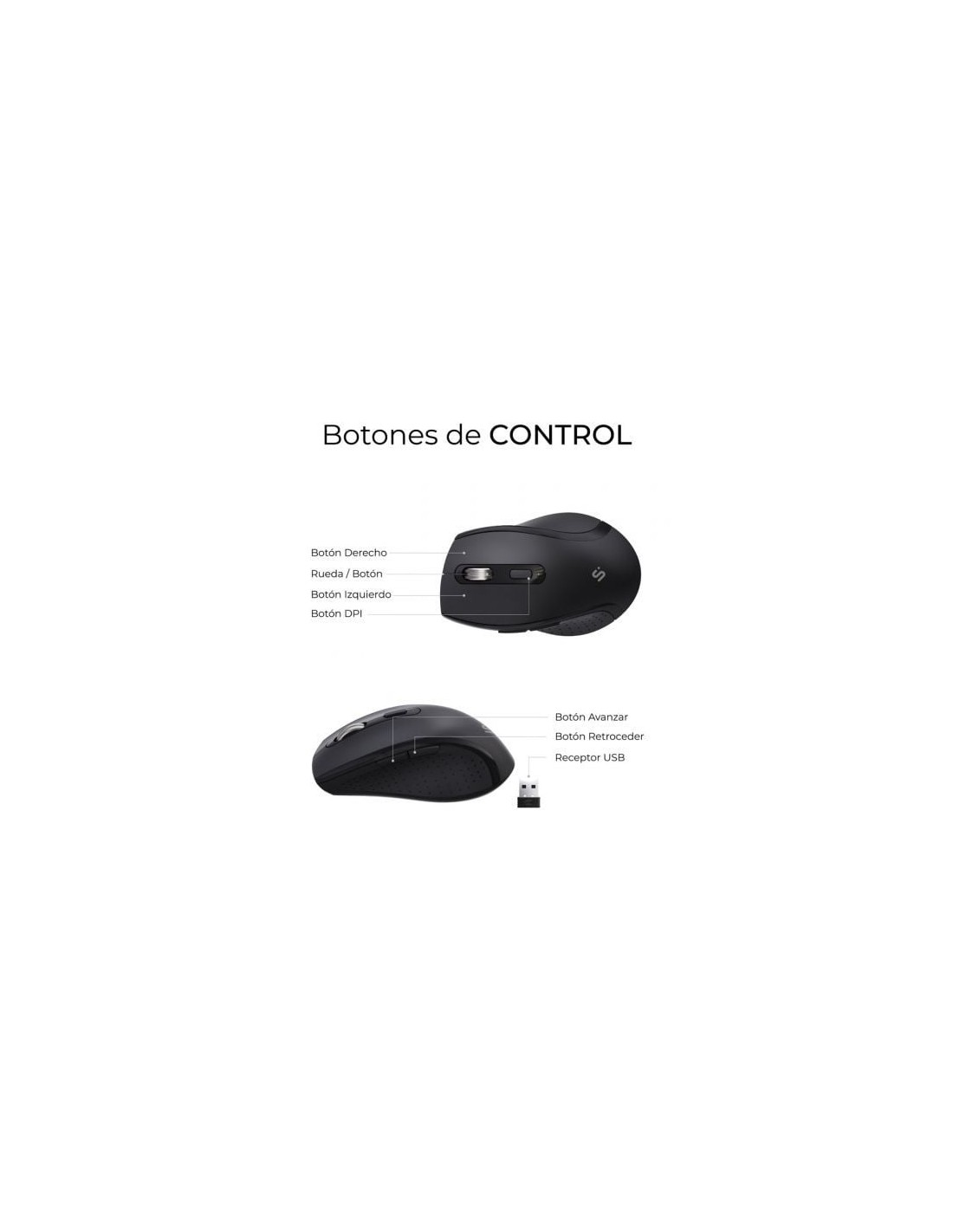 Teclado y Ratón Inalámbrico Subblim Combo Dual Office Prowave, Negro