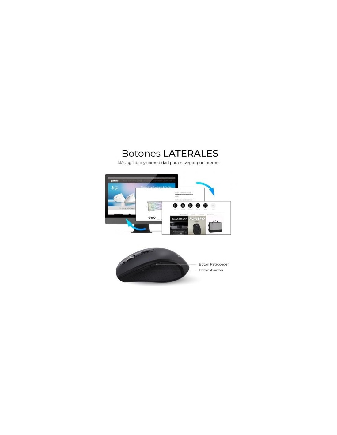 Teclado y Ratón Inalámbrico Subblim Combo Dual Office Prowave, Negro