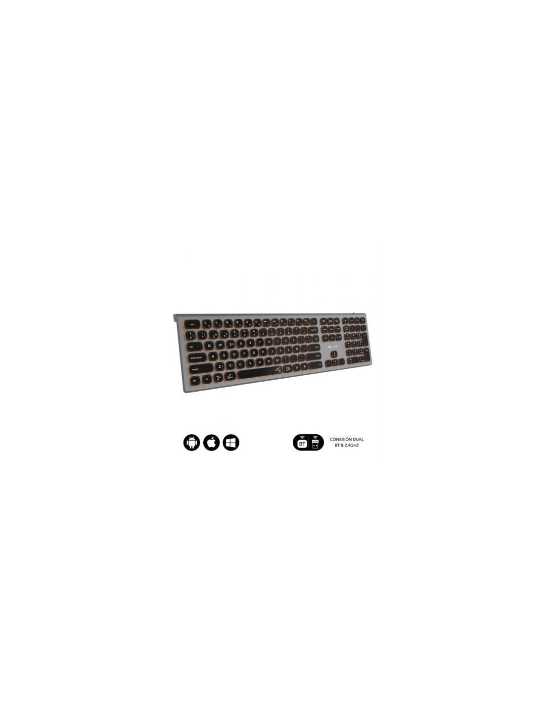 Teclado Inalámbrico Subblim Master, Gris y Negro | El Ocio Virtual
