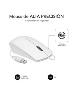 Ratón Subblim Business Silencioso, Hasta 1200 DPI, Blanco 2