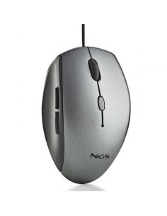 Ratón Ergonómico NGS Moth Gray, Hasta 1600 DPI, Gris | El Ocio Virtual