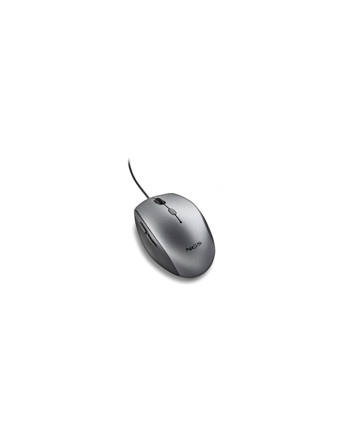 Ratón Ergonómico NGS Moth Gray, Hasta 1600 DPI, Gris | El Ocio Virtual