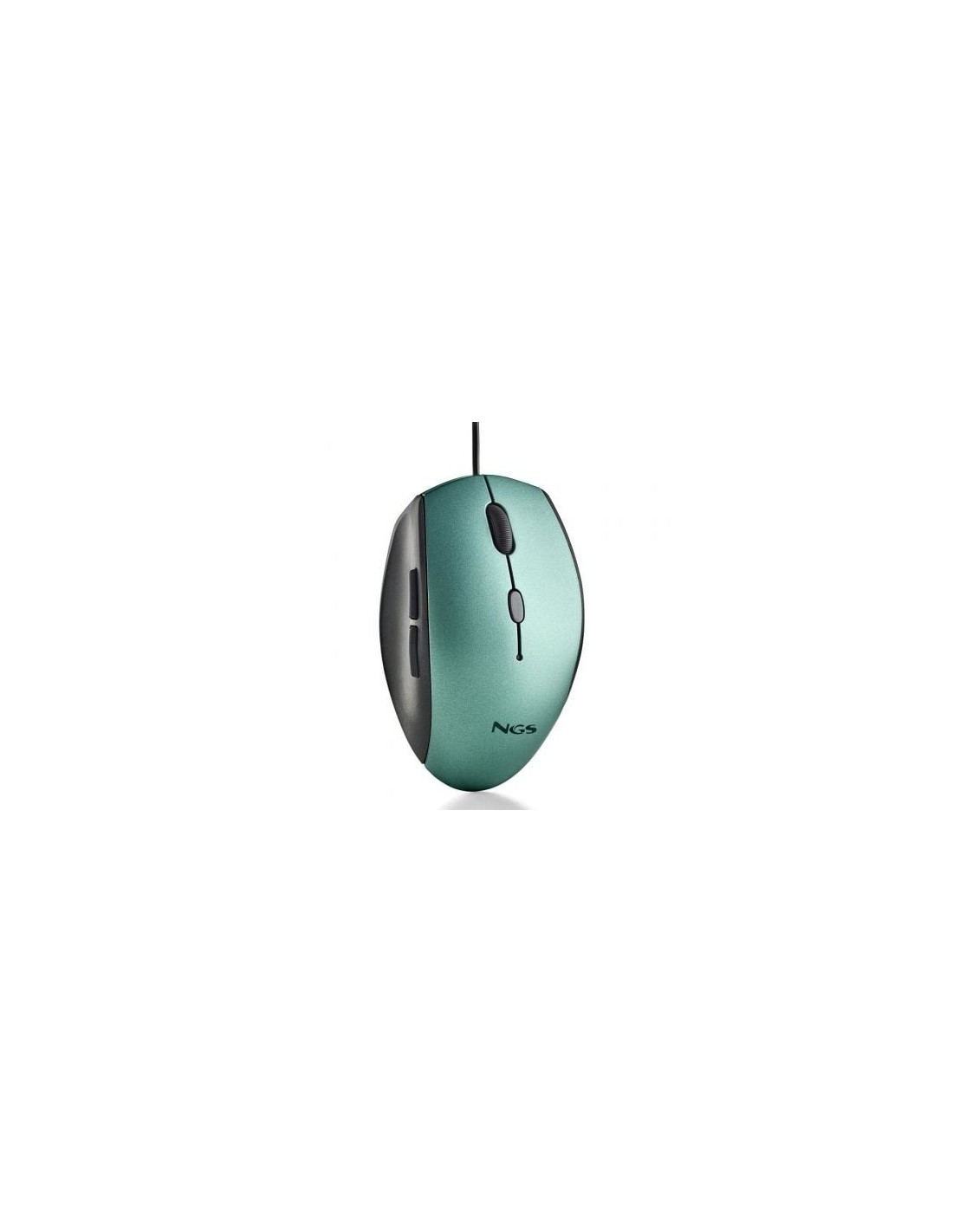 Ratón Ergonómico NGS Moth Ice, Hasta 1600 DPI, Verde Hielo