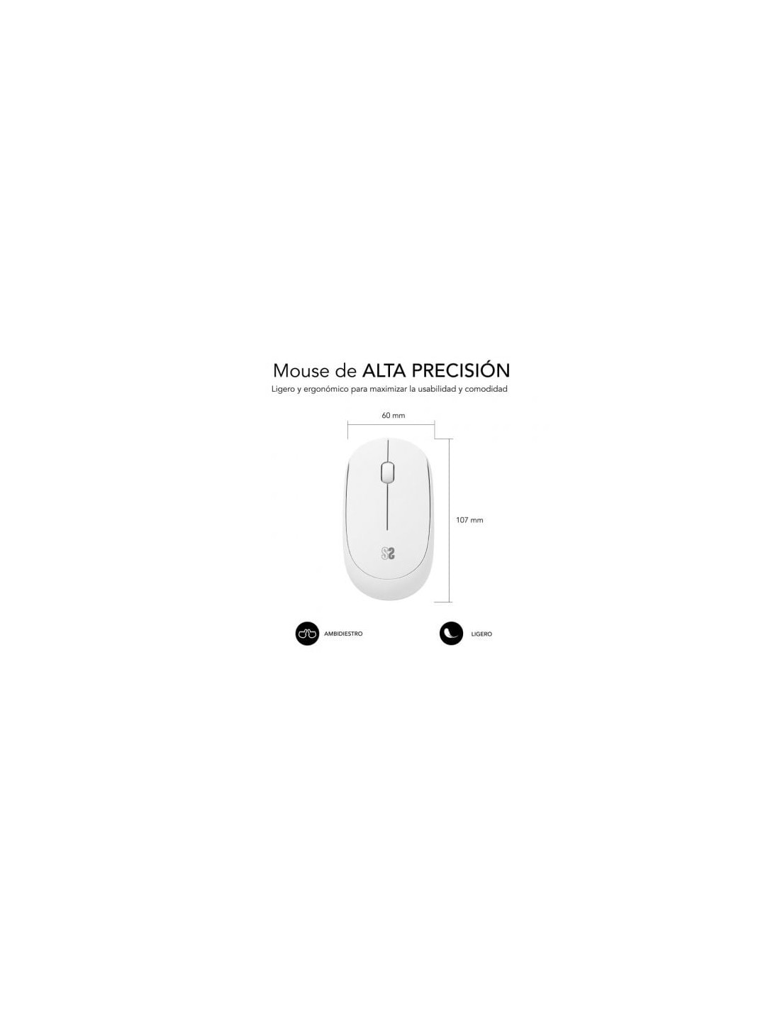 Ratón Inalámbrico Subblim Business Plus Silencioso, Hasta 1200 DPI, Bl