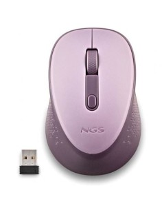 Ratón Inalámbrico NGS Dew Lilac, Hasta 1600 DPI, Lila