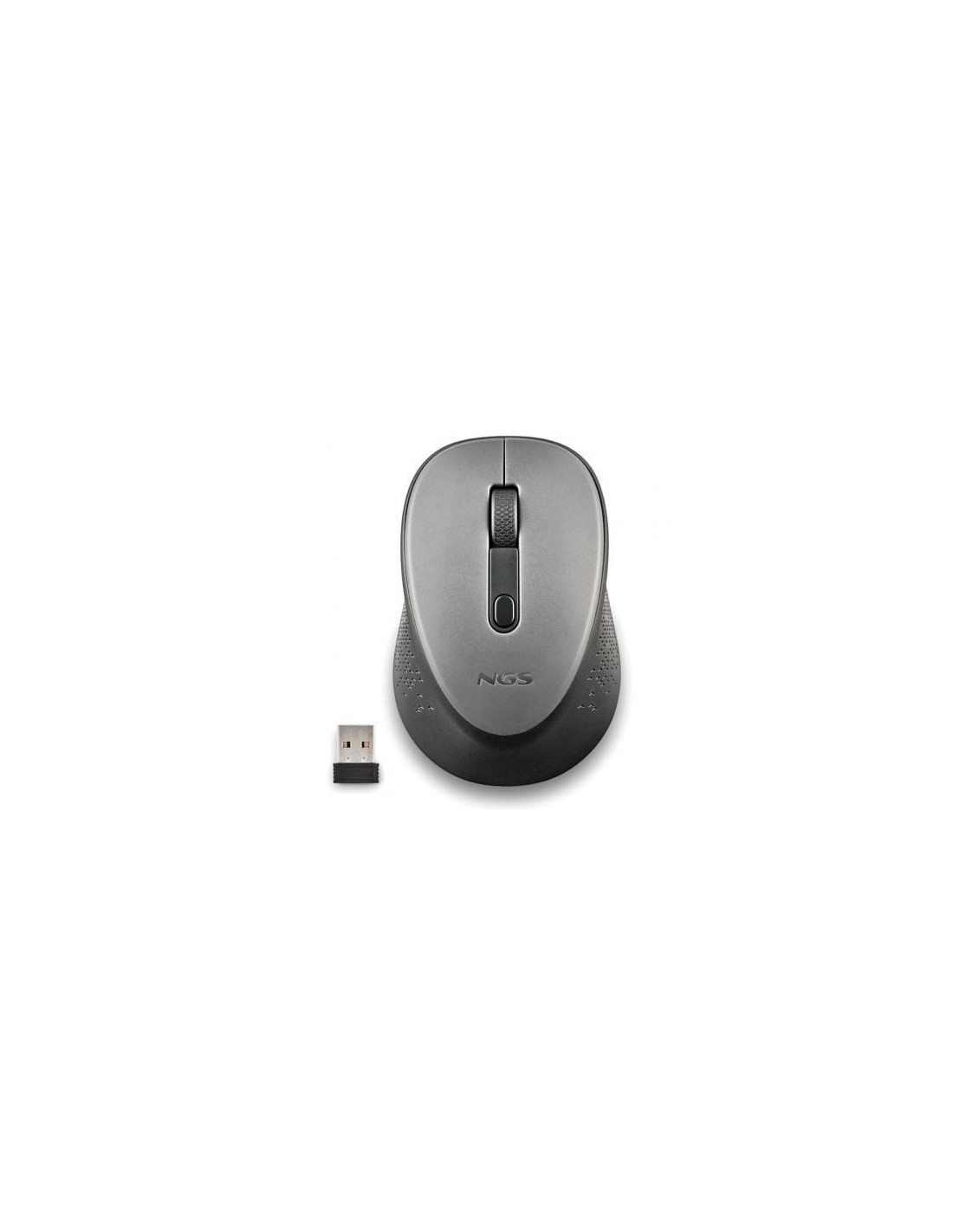 Ratón Inalámbrico NGS Dew Gray, Hasta 1600 DPI, Gris | El Ocio Virtual