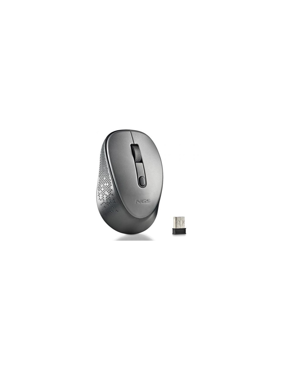 Ratón Inalámbrico NGS Dew Gray, Hasta 1600 DPI, Gris | El Ocio Virtual