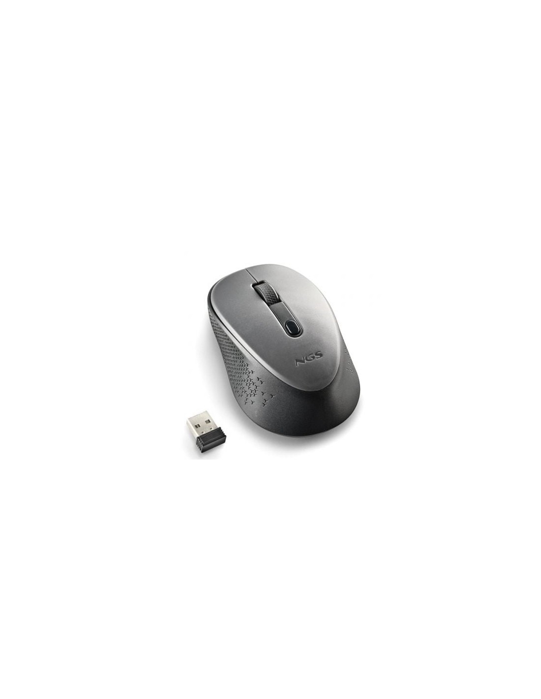 Ratón Inalámbrico NGS Dew Gray, Hasta 1600 DPI, Gris | El Ocio Virtual