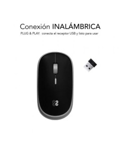 Ratón Mini Inalámbrico Subblim Wireless Mini, Hasta 1600 DPI, Gris Esp 2