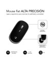 Ratón Mini Inalámbrico Subblim Wireless Mini, Hasta 1600 DPI, Gris Esp