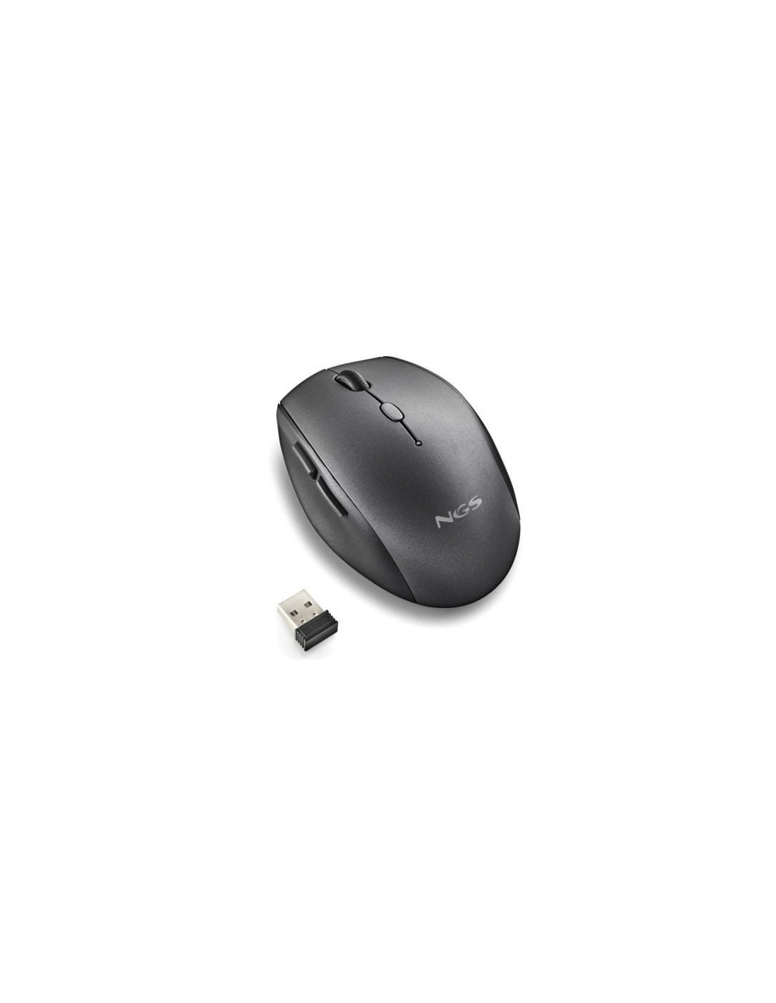 Ratón Inalámbrico NGS Bee Black, Hasta 1600 DPI | El Ocio Virtual