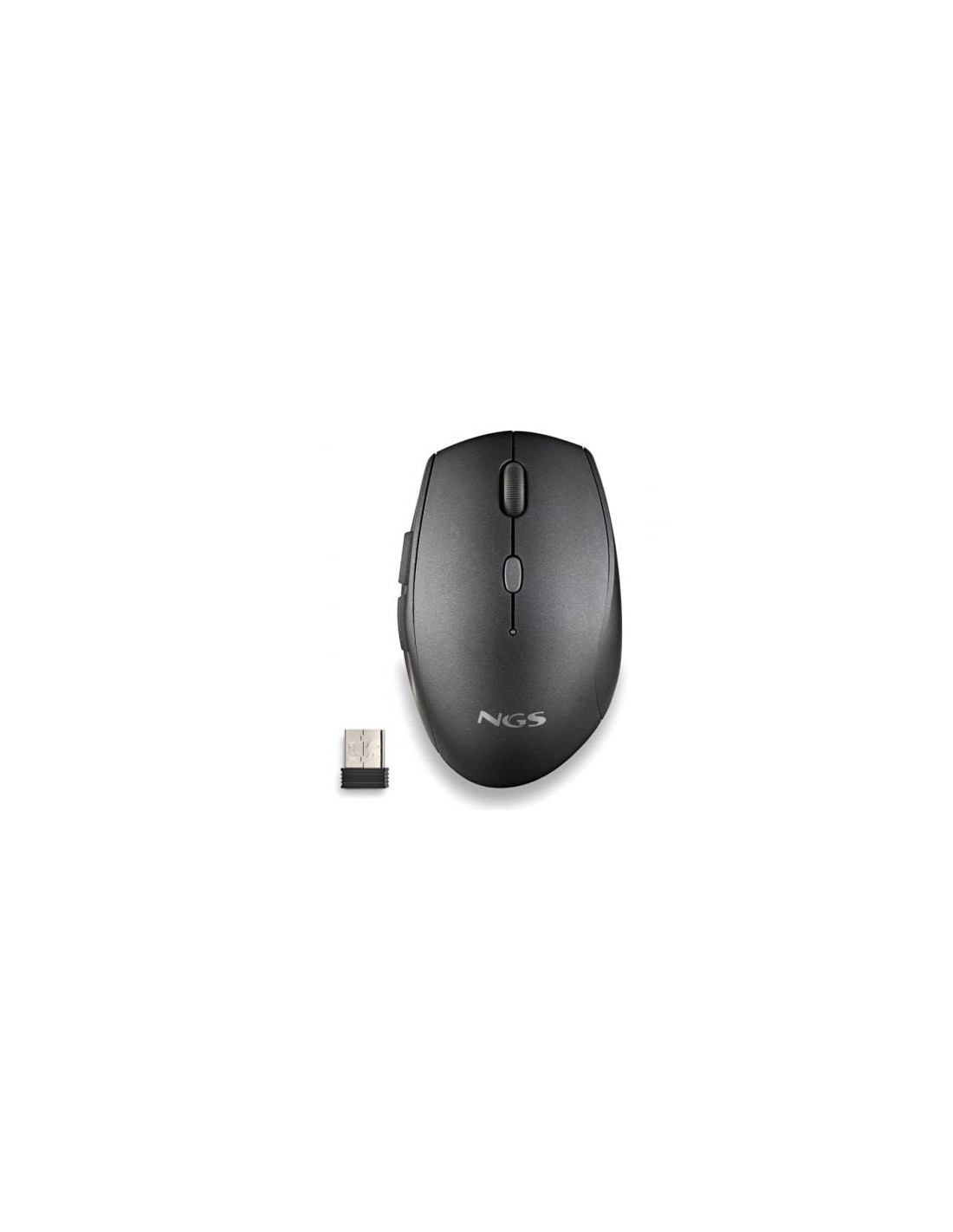 Ratón Inalámbrico NGS Bee Black, Hasta 1600 DPI | El Ocio Virtual
