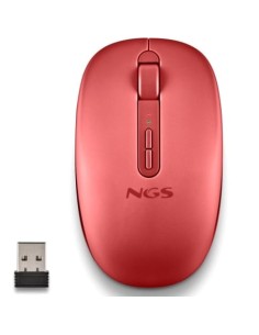 Ratón Ergonómico Inalámbrico NGS Fog Dual FOGDUALRED Silencioso, Hasta 2