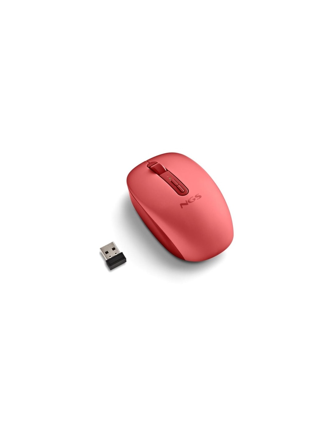 Ratón Ergonómico Inalámbrico NGS Fog Dual FOGDUALRED Silencioso, Hasta