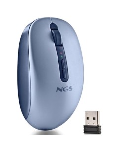 Ratón Ergonómico Inalámbrico NGS Fog Dual FOGDUALBLUE Silencioso, Hast