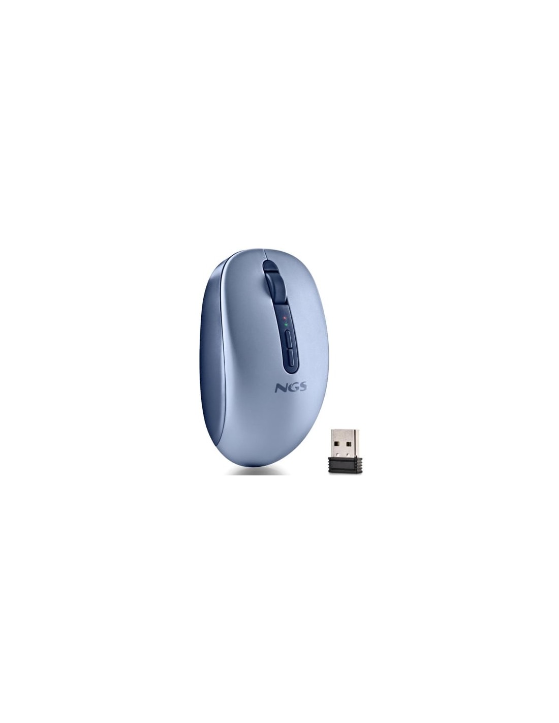 Ratón Ergonómico Inalámbrico NGS Fog Dual FOGDUALBLUE Silencioso, Hast