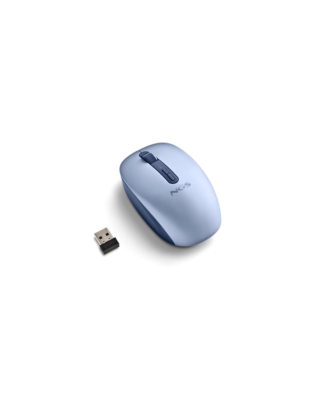 Ratón Ergonómico Inalámbrico NGS Fog Dual FOGDUALBLUE Silencioso, Hast