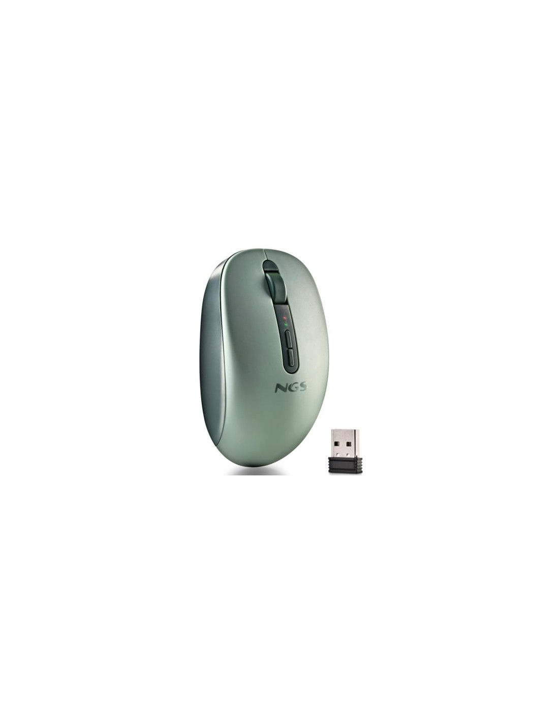 Ratón Ergonómico Inalámbrico NGS Fog Dual FOGDUALGREEN Silencioso, Has