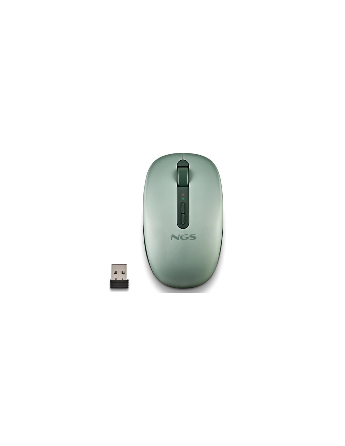 Ratón Ergonómico Inalámbrico NGS Fog Dual FOGDUALGREEN Silencioso, Has