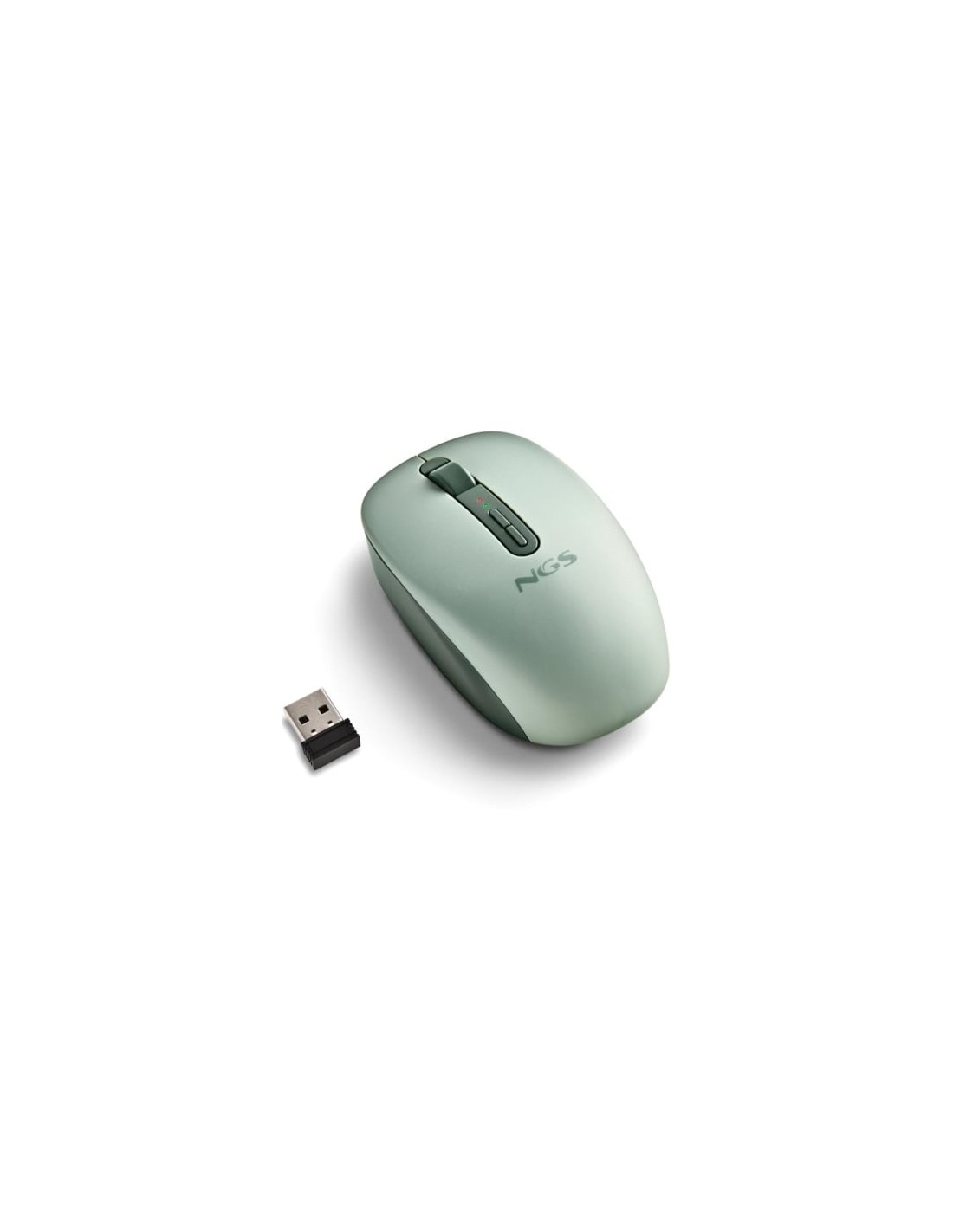 Ratón Ergonómico Inalámbrico NGS Fog Dual FOGDUALGREEN Silencioso, Has