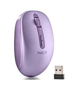 Ratón Ergonómico Inalámbrico NGS Fog Dual FOGDUALPURPLE Silencioso, Ha