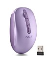 Ratón Ergonómico Inalámbrico NGS Fog Dual FOGDUALPURPLE Silencioso, Ha