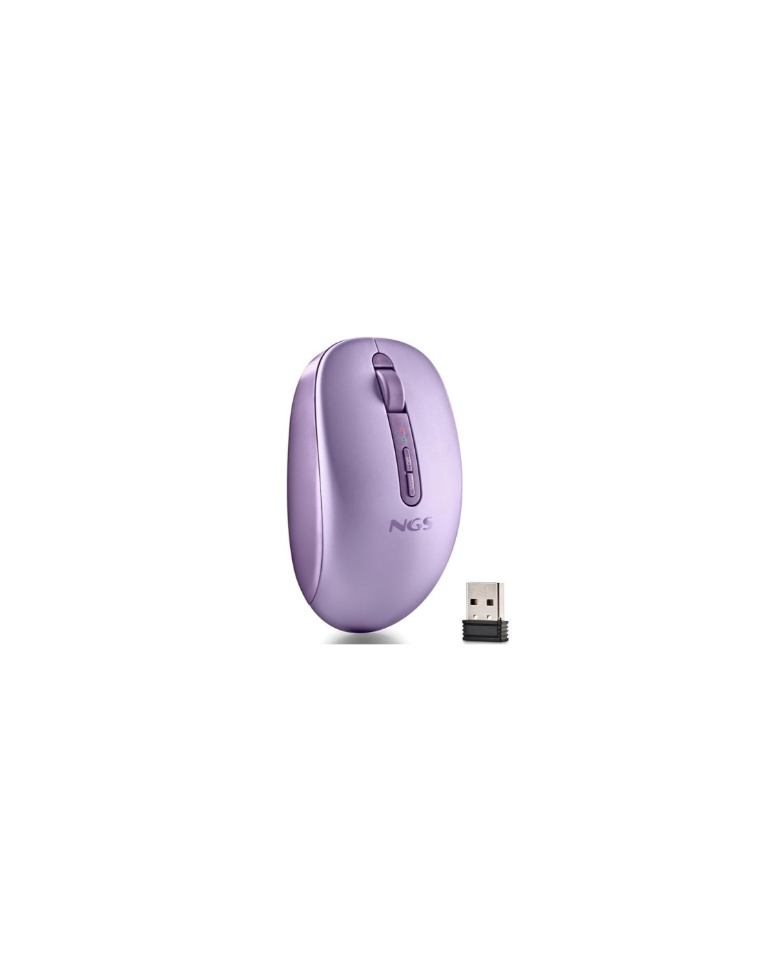 Ratón Ergonómico Inalámbrico NGS Fog Dual FOGDUALPURPLE Silencioso, Ha