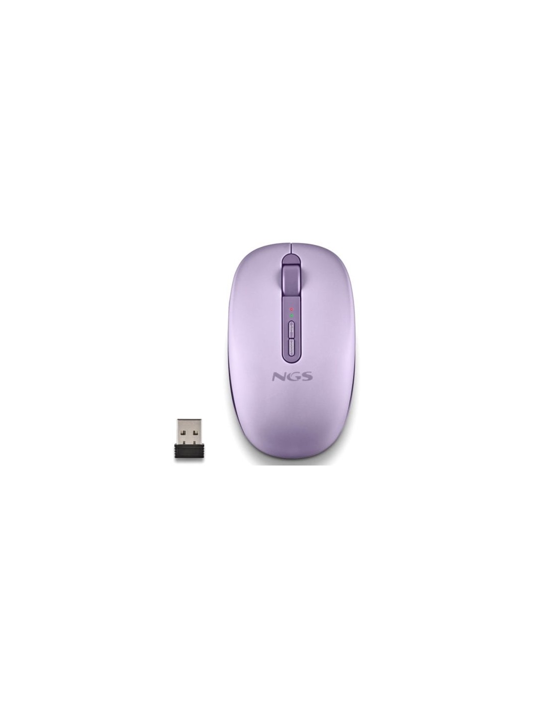 Ratón Ergonómico Inalámbrico NGS Fog Dual FOGDUALPURPLE Silencioso, Ha