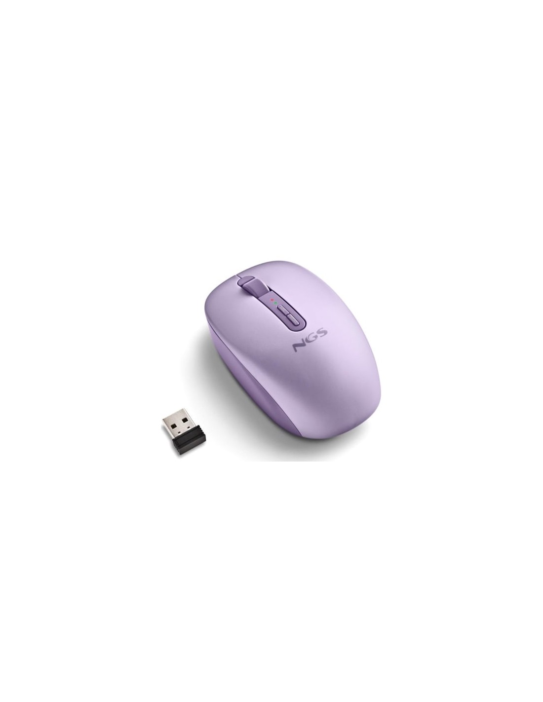 Ratón Ergonómico Inalámbrico NGS Fog Dual FOGDUALPURPLE Silencioso, Ha