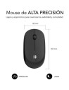 Set Ratón Inalámbrico y Alfombrilla Subblim Harmony Black, hasta 1200 